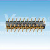 Dongguan 2.54mm Pitch Straight Double Row Gold Plated Machined Pin Header Connector