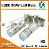 H3 CREE 30W LED Fog Light Bulb for Car and Truck