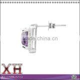 Fashion Jewelry Wholesale Silver Necklace and Earrings Set Zircon Jewelry thumbnail-2