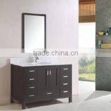 Traditional Floor Standing Single Sink Vanity Furniture White Marble Counter Solid Wood Bathroom Furniturere thumbnail-1