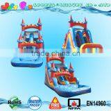 Double Lane Inflatable Castle Slide, Inflatable Water Slides With Climbing n Pool