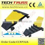 Rubber 3-Chanel Flexible Cable Cross Protector for Outdoor