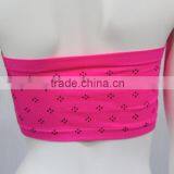 Polka Dots Printed Design Seamless Bandeau Bra thumbnail-2