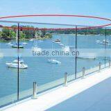 Glass Balcony Railing Stainless Steel Mini Top Rail / Handrail Slot thumbnail-1