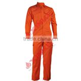 Ecofriendly orange fireproof cotton safety coverall in Oeko-Tex standard 100 for Singapore market