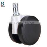 BIFMA Approved 2.5 Inches Heavy Duty Nylon PU Electroplating Caster Wheels for Shower Cubicle thumbnail-3