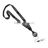 5/8" New Polyester "Shoelace" Lanyard With Retractable Badge Reeland Plastic O-Ring