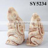 Cement Sitting Rabbit Garden Statue Home Decoration thumbnail-2