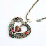 Pave Diamond Big Heart Necklace thumbnail-1