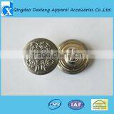 Fancy Emboss Effect Custom Jeans Shank Button