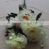 Latest Style 9 Heads Artificial Flower Plastic Flower Bouquet thumbnail-3
