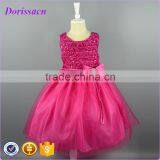 New Fashion Designer One Piece Party Lace Sleeveless Baby Dress Pictures Girl Dresses With Flower Wedding thumbnail-4