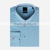2016 casual blue stripes mens dress shirts models hot sale