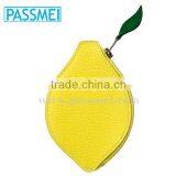 Leather Yellow Coin Bag,green and Yellow Coin Wallet thumbnail-1