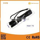 1174 New Multi Function Zoomable Police Torch With Window Breaking Hammer Rechargeable Emergency Flashlight