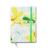 Flower Design Fabric Cloth Covered Notebook, A5 Elastic Diary Notebook (BLY5-2021PP) thumbnail-2