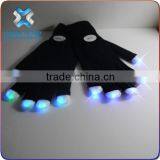 2016 fashion halloween led gloves,novelty light up white gloves