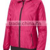 Ladies Embossed Hooded Wind Jacket