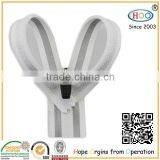 White Nylon Zipper With White Teeth thumbnail-1
