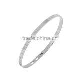 Memories Bangles With Customize Design Word 'WHEN NOTHING GOES RIGHT, GO LEFT' With 4mm/7mm Width