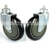 Black PU Shopping Trolley Caster thumbnail-1