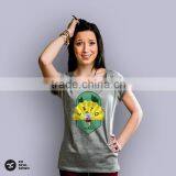 2016 Custom Female Design Women Tee T-shirt Print Logo DTG OEM Service Screenprint Transfer thumbnail-2