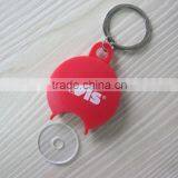 HEYU Plastic Pocket Euro Trolly Coin Holder With Keychain Quality Choice thumbnail-2