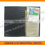 SLIM LEATHER PVC GIFT NAME BUSINESS CARD HOLDER WITH RING BINDER
