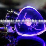Customized LED Crystal Key Chain ,heart Shaped Crystal Key Chain for Gift