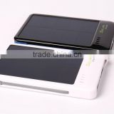new arrival portable solar power bank 4000mah lithium polymer battery charger with build-in cable