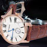 Hot Selling High Quality Man Genuine Leather Watch