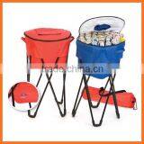 Portable Cooler Tub Stand With Metal Legs and 100% Polyester Cover thumbnail-2