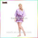 Weddings Bridesmaid Robe Printed Satin Robe thumbnail-6