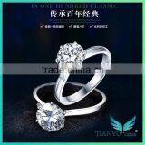 1Carat Moissanite Diamond Wedding 925 Sterling Sliver Engagement Ring for Women thumbnail-1