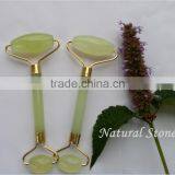 2015 Top Grade Jade Roller Carved Brand Logo Real Jade Face Care Massage Roller thumbnail-3