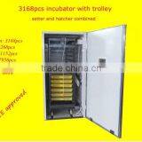 XSB-2 3168pcs New Model Egg Incubator With Egg Trolley