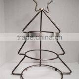 3 Tiered Brushed Metal Tree & Star Buffet Display Rack Stand Server Holder thumbnail-2