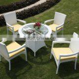 Modern Outdoor Wicker Furniture Stackable Garden Rattan Dining Chair(2042AC) thumbnail-2