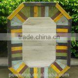 Colorful Wooden Frame Garden Mirrors Outdoor and Indoor thumbnail-1