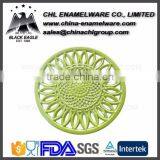 Customized Cast Iron Enameling Trivet With Sunflower