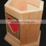 Handmade Office Used Personalized Solid Wooden Pen Holder Wholesale thumbnail-5
