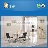 Wooden Dining Table With Stainless Steel Legs thumbnail-1