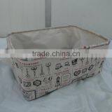 Hot Selling Cloth Storage Basket With Pattern and Handle thumbnail-3