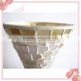 Flower Patterned Elegant Glass Handicraft Stained Mosaic Giant Glass Vases thumbnail-4
