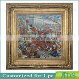 Gold Foil Screen Printing Frame With Painting thumbnail-4