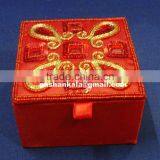 Exclusive Zari Handmade Embroidery Jewellery Boxes thumbnail-1