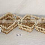 Rush Storage Basket, Maize Peel Storage Basket, Set of 3 (HX13-568) thumbnail-1
