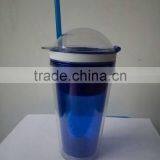 Food Grade Material PS Party Glass With Straw for Promotional thumbnail-3