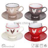 Wholesale Ceramic Chicken Tea Cup and Saucer