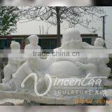 Outdoor Decoration Sculpture Stone Carving Laughing Buddha Garden Statues